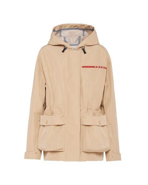 prada hooded soft shell tela tecnica jacket